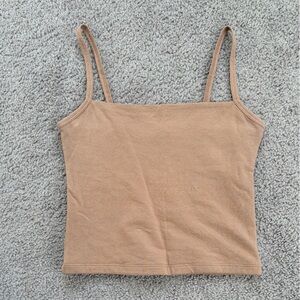 Abercrombie & Fitch Tan Cropped Cami Tank